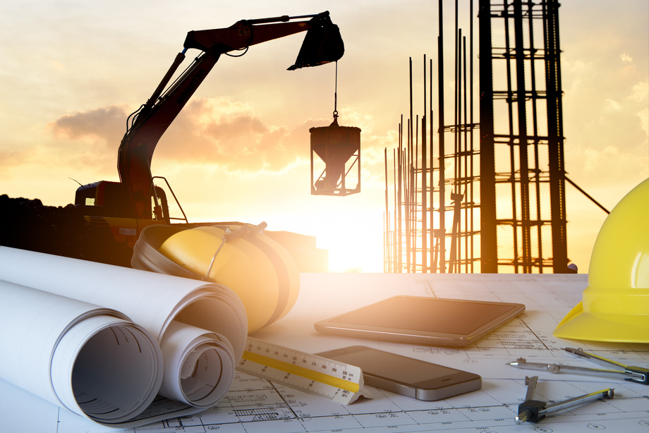 Desk of civil engineer