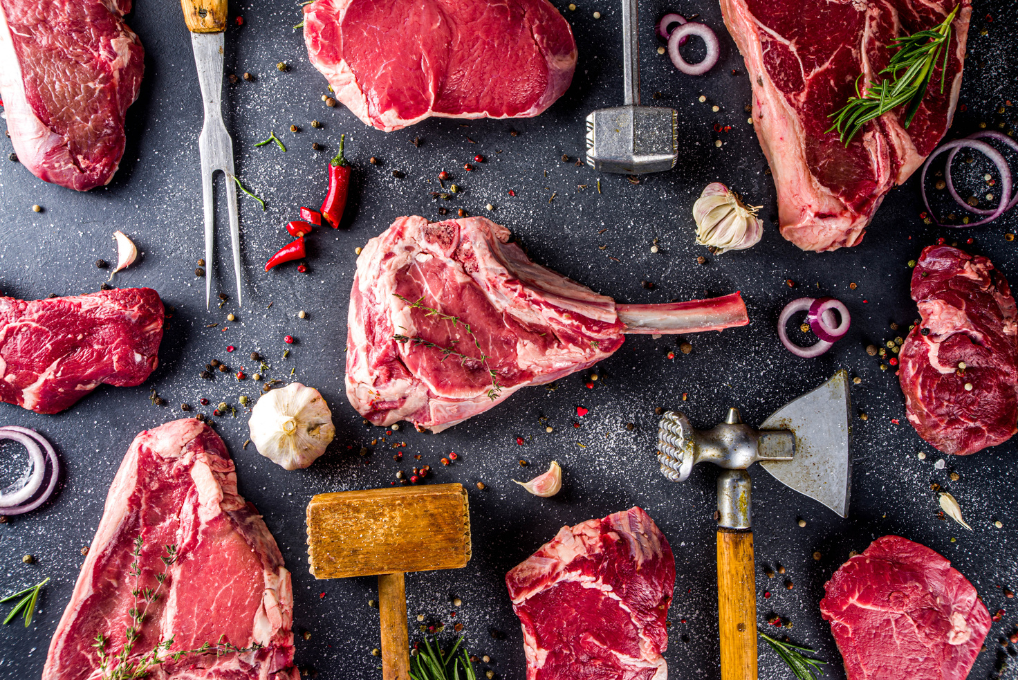 Set of Various Butchery Meat