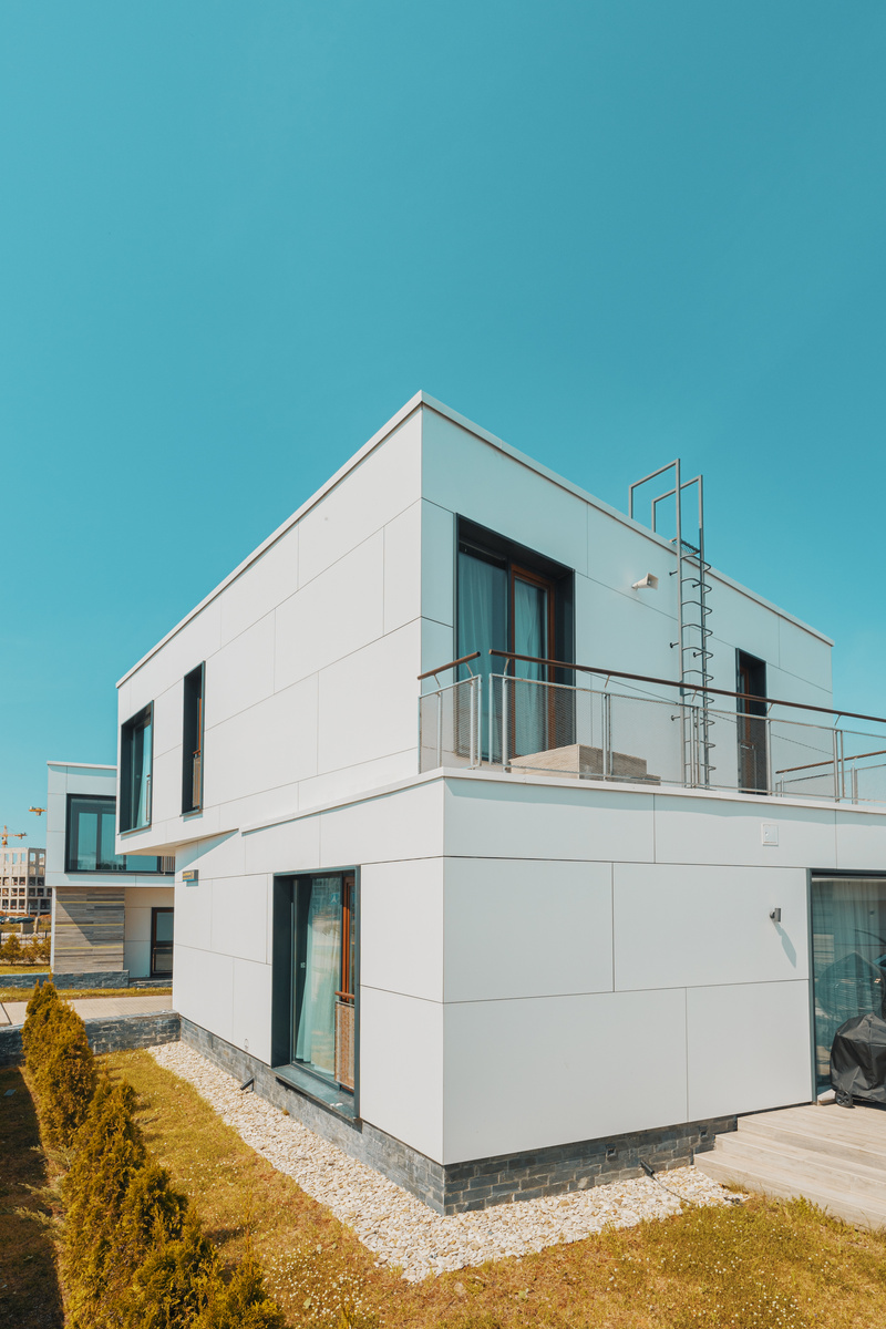 Contemporary House Exterior against the Sky
